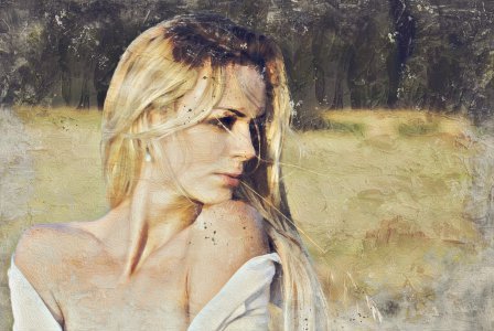 Women vintage collage art design